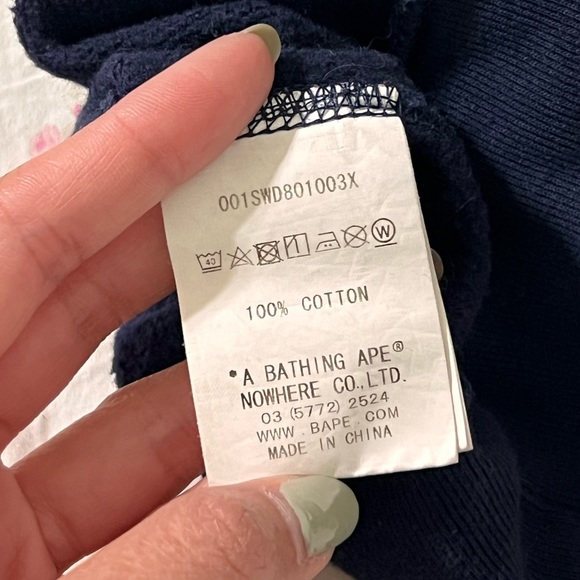 Bape crewneck sweatshirt with zipper detail - Picture 6 of 8